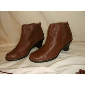 Softspots Womens Light Brown Leather Ankle Boots Sz US10 M